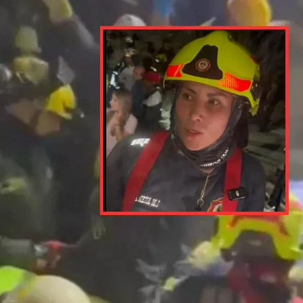 Ella es bombero que estuvo junto a Daniela, mujer que sobrevivió bajo escombros
