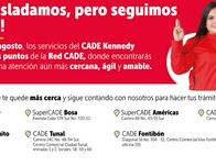 Servicios del CADE Kennedy se trasladan a otros puntos de la Red CADE a partir del 14 de agosto 