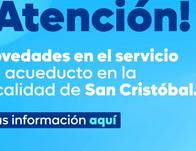 Sectores de San Cristóbal presentan suspensión del servicio de agua por daño en línea eléctrica 