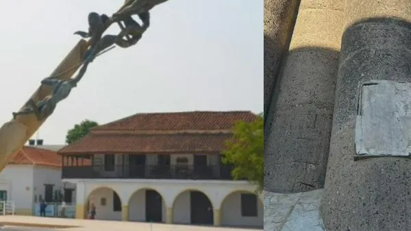 ¿Quién se llevó la placa de ‘La Revolución en Marcha’? Desapareció del monumento en Valledupar
