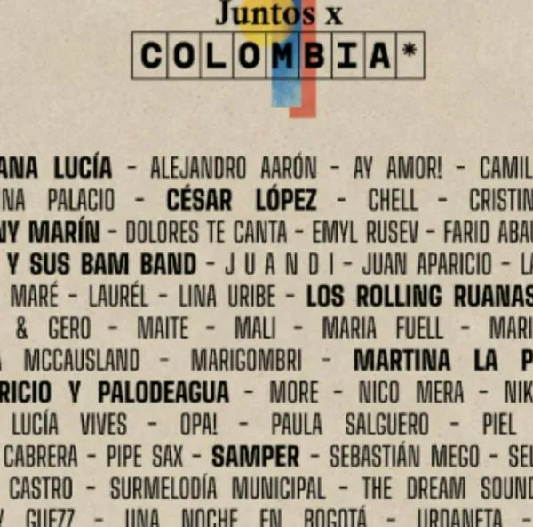 Conozca los detalles de 'Juntos x Colombia', un evento musical de cuatro días en Bogotá para apoyar a los damnificados del sismo.