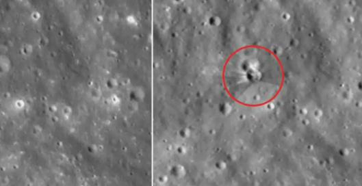 NASA muestra el cráter que se formó en la Luna tras el impacto de restos de un cohete de SpaceX