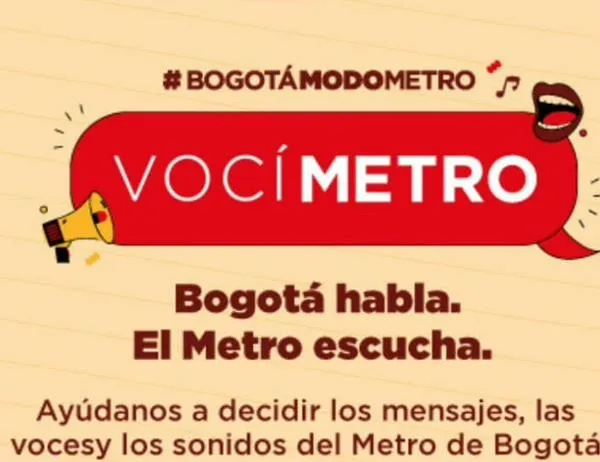 Así puedes participar en el 'Vocímetro', plataforma donde eliges sonidos que acompañarán el Metro de Bogotá 