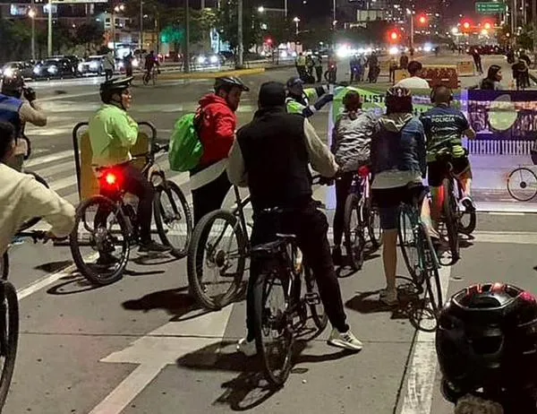 Estos son los cierres viales por la Ciclovía Nocturna de este 27 de agosto en Bogotá 