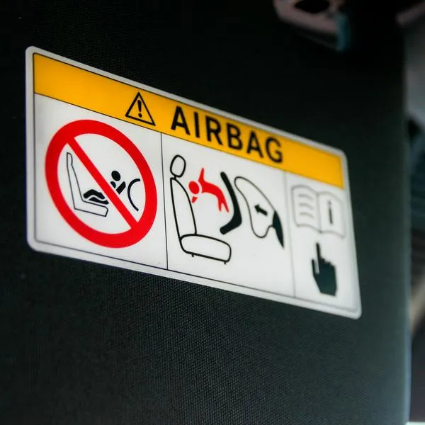 Letrero de 'airbag'