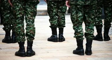Soldiers who received honors during the honors ceremony to soldiers and indigenous who helped the rescue of the children missing during the 'Operacion Esperanza', in Bogota, Colombia, June 26, 2023. (Photo by Sebastian Barros/NurPhoto via Getty Images)