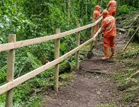 Sendero 12 Quebradas en Bogotá cuenta con nuevas barandas para mejorar la seguridad 