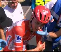 Tadej Pogacar caída hoy en La Vuelta España: impresionante video de cómo quedó