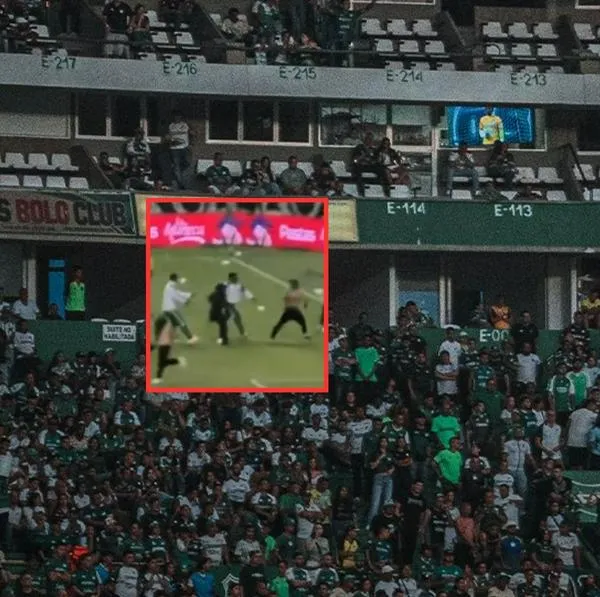 Pelea de los hinchas del Cali