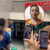 Así se vio la llegada al hospital de Lucas Murillo, el niño que le pidió ayuda a Abelardo de la Espriella para recibir un trasplante