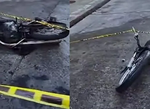 Le quemaron la moto a dos ladrones en Ibagué