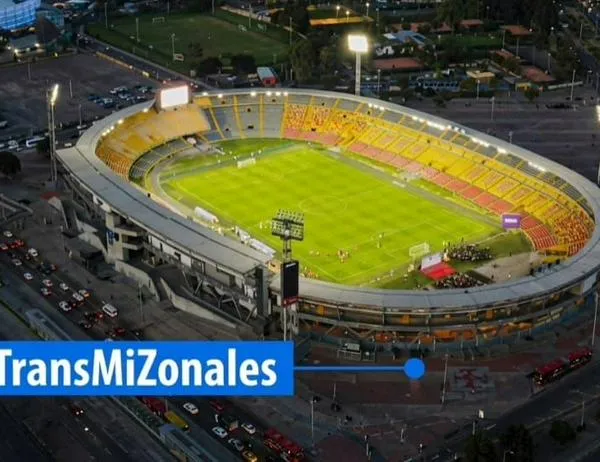 Hay desvíos TransMiZonales por el partido Santa Fe vs. Millonarios en El Campín hoy 2 de septiembre  