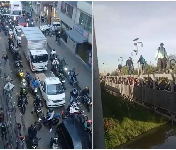 Trancón en Suba hoy: revelaron impresionantes videos sobre gran colapso que hubo