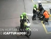 Intentaron escapar tras un hurto en estación de servicio en Suba, pero la reacción policial logró frustrarlo 