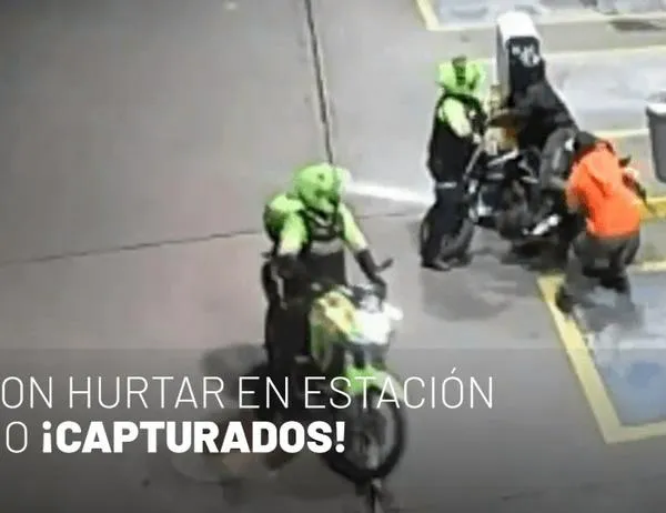 Intentaron escapar tras un hurto en estación de servicio en Suba, pero la reacción policial logró frustrarlo 