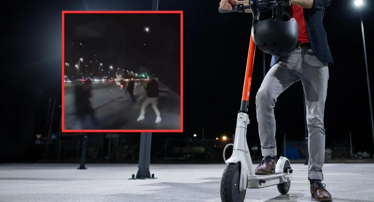 Impresionante robo de patineta en Bogotá, delincuentes tumbaron a dueño con palo