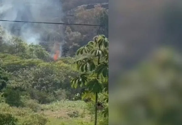 Incendio forestal se reaviva en el Cerro de la Bandera, en el sur de Cali