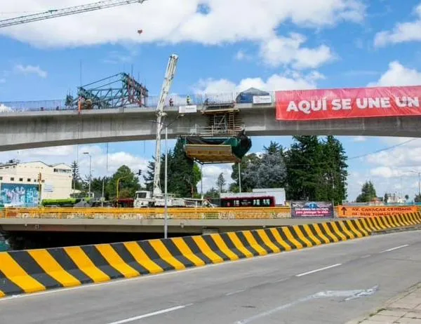 En fotos: así quedó el puente ferroviario del Metro ubicado en la avenida Caracas con calle 26  