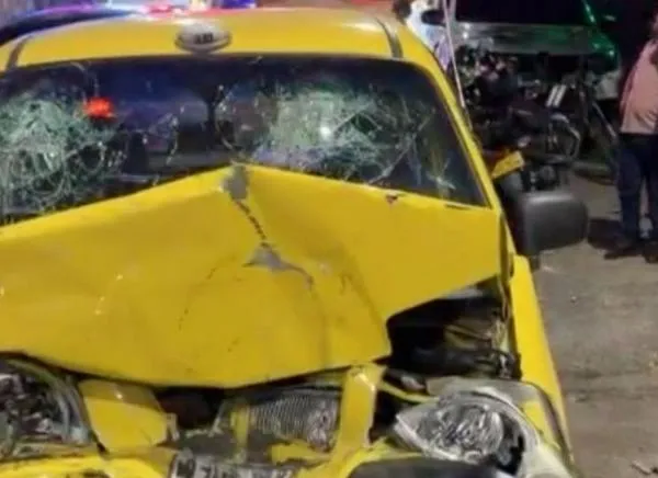 Cuatro personas heridas dejó el choque de un taxi en Ibagué