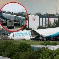 Video del accidente de avión de Amazon en el aeropuerto de Miami hoy domingo