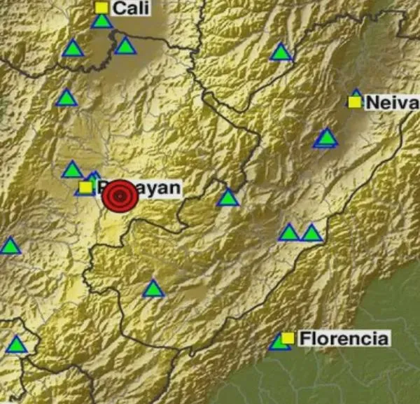 Temblor de 4,1 se registró en Colombia hoy: ocurrió cerca del volcán Puracé