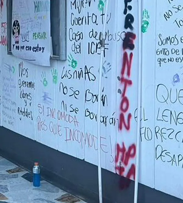 Protesta por la palabra “niñas” dejó daños en una sede del ICBF en Bogotá