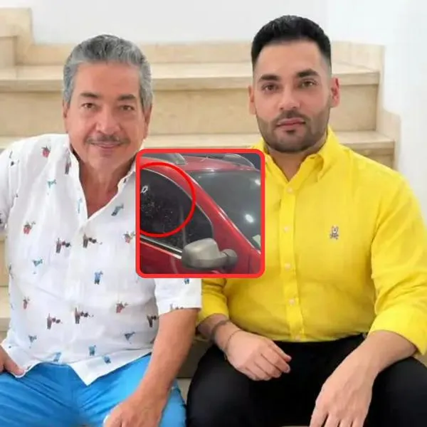 Luis Francisco Rodríguez (izq.), víctima de un atentado en Cúcuta. A su lado, su hijo, el congresista Ariel Rodríguez