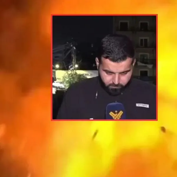 Periodista y camarógrafo casi mueren en Líbano por explosión en pleno en vivo