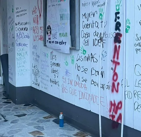Protesta por la palabra “niñas” dejó daños en una sede del ICBF en Bogotá