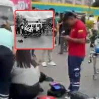 Escena del accidente ocurrido en la avenida El Dorado, con dirección a el aeropuerto de Bogotá