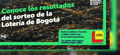 Revisa los resultados de la Lotería de Bogotá del jueves 10 de septiembre 