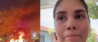 El angustioso relato de la familia que iba dentro de carro que se incendió en Ibagué
