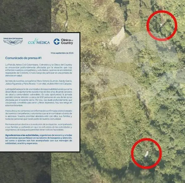Dan nombres de personas que estaban en aeronave desaparecida en Chocó