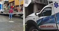 Ambulancia se estrelló contra una panadería: investigan presunto cambio de conductor