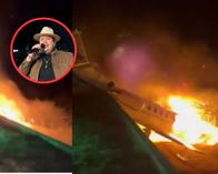 Avión en el que viajaba cantante Rey Vaqueiro se incendió tras salirse de pista