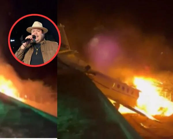 Avión en el que viajaba cantante Rey Vaqueiro se incendió tras salirse de pista