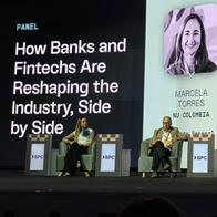 Marcela Torres, CEO Nu Colombia y Juan Carlos Echeverry, presidente Banco de Bogotá