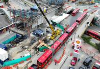 Así creció sobre la calle 26 el puente que conectará el viaducto del Metro de Bogotá