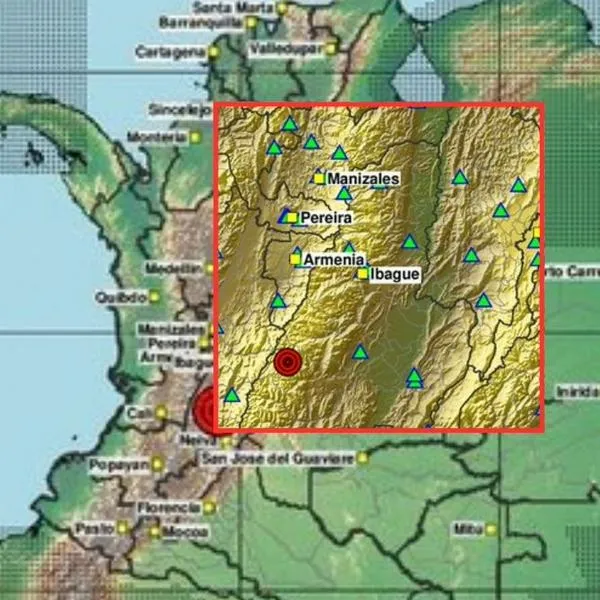 Temblor de magnitud 4.2 en Chaparral (Tolima) en madrugada de hoy 22/09/2026