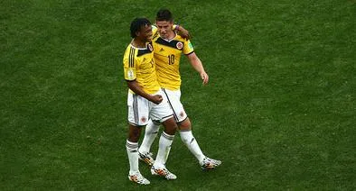 James Rodríguez y Juan Guillermo Cuadrado