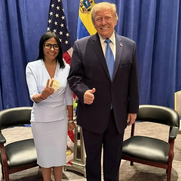 Delcy Rodríguez y Donald Trump se reunieron en EEUU y ella subió foto