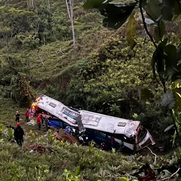 Accidente de bus en Antioquia deja 20 personas heridas: el vehículo cayó