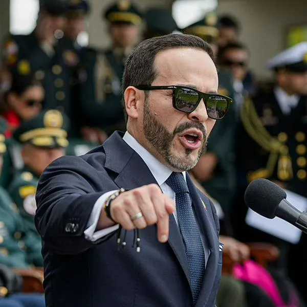 Colombian president Abelardo De La Espriella takes part during an event announcing the new military chiefs for his government at the Jose Maria Cordova Military Cadets Academy in Bogota, Colombia August 26, 2026.  (Photo by: Sebastian Barros/Long Visual Press/Universal Images Group via Getty Images)