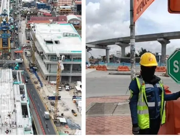  Por obras del Metro de Bogotá hay cierre en puente sur de la avenida Primero de Mayo con avenida carrera 68 