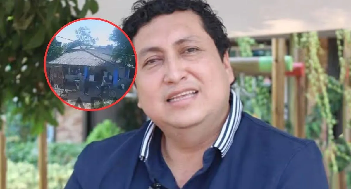 Jhon 'Calzones' (fondo, Procuraduría General de la Nación), exalcalde de Yopal, fue asesinado en un atentado que quedó en imágenes (círculo, X: @UltimaHoraCR)