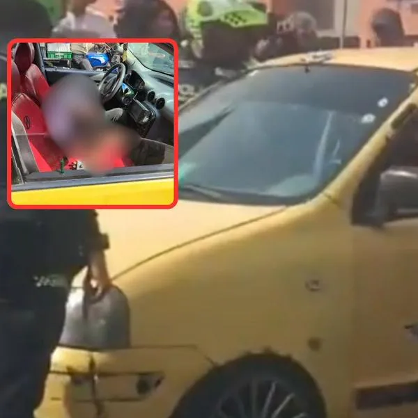 Imágenes del sicariato en el que asesinaron a un taxista en Ciudad Verde, Soacha