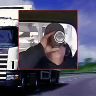 Conductor de camión en EE. UU. se atragantó con una bebida mientras manejaba