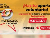 ¡Paga a tiempo! Este viernes 9 de octubre vence el ICA del cuarto bimestre de 2026 en Bogotá 