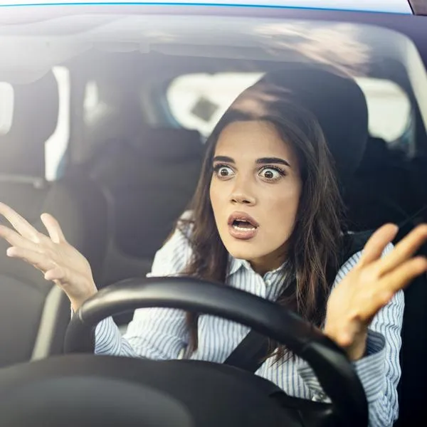 Conductora preocupada