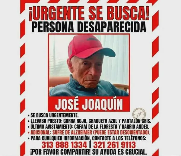 Encontraron a el hombre con Alzheimer que había desaparecido en Bogotá